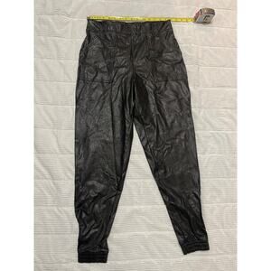 spanx faux leather jogger pants size M black